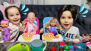 Kız Oyunları!ADA İLE OYUNCAK EVCİLİK!TALHA TÜM GÜN BEBEK BAKICISI!Eğitici Videolar @elifsinemtv