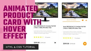 Animated Product Card With Hover Effect | HTML & CSS Tutorial | Easy Coding