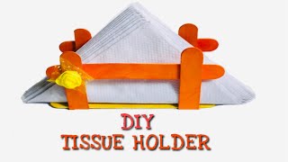Easy DIY Tissue Holder/Tissue Holder Using Popsicle Sticks/Popsicle Sticks Crafts/DIY Craft Ideas
