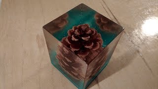 Pine cone in epoxy resin / DIY / Resin art / Resin casting