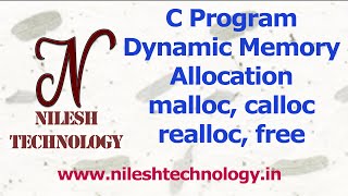 C Program Pointer Part 3 - Dynamic Memory Allocation malloc,calloc,realloc,free