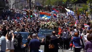 Multitudinario adiós de los uruguayos al expresidente Tabaré Vázquez