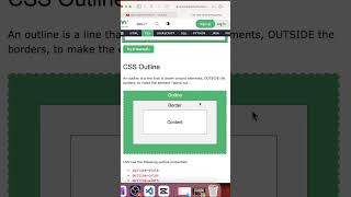 CSS for Dummies 04 | CSS Outline Property EXPLAINED #css #csstutorial #shorts