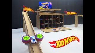 How to Make Cardboard  track Hot Wheels Toy Car Garage for Hot Wheels