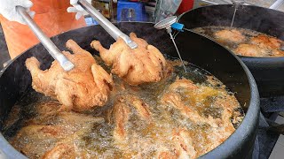 끝내주게 바삭한 7000원 가마솥 통닭? 아침부터 줄서서 먹는 오일장 명물! 통닭집┃CauldronChicken & ChickenGangjeong-Korean street food
