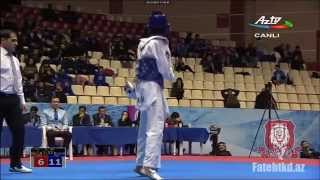 Taekvondo Üzrə Azərbaycan Respublika Cempionati-2014 54-kg Vüsal Məmmədov-Tağı Tağızadə