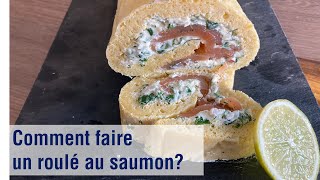 Comment faire un roulé au saumon, au fromage frais et aux fines herbes recette facile pour l’entrée