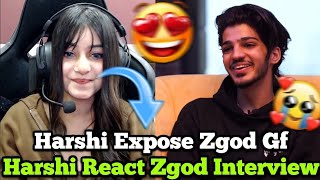 Harshita React On Zgod Interview 😍 Harshi Impress by God Cute smile 😲 @ZGODGAMING