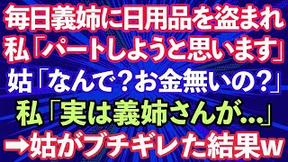 【スカッとする話】義姉が毎日我が家の日用品を盗んでいく。私「パートをしようと思います」姑「なんで？お金無いの？」私「実は義姉さんが   」姑「え？」→全てを知った姑がブチギレた結果www【修