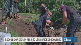 3,000 pounds of stolen bricks dug up in Battle Creek
