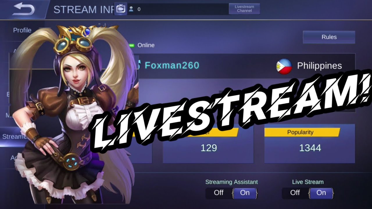 How To Turn On Livestream Mobile Legends 2019 Youtube