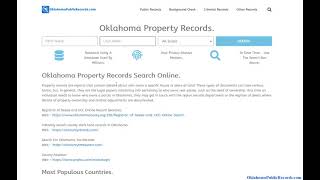 Oklahoma Property Records Search Online.