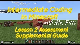 Intermediate Coding in Minecraft - Lesson 2: Variables Assessment Challenge Supplemental #minecraft
