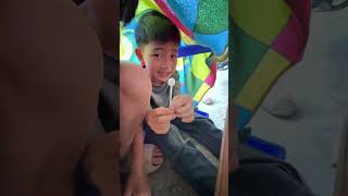 2 bố con trốn vào hầm bí mật ăn kẹo mút 🍭 #nangkhieuvip #funny #comedy #haihuoc #giaitri