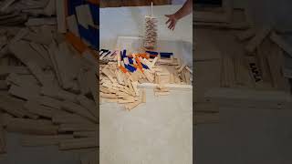 kapla  construction build  with  wooden  planks #shorts | I can  do  this