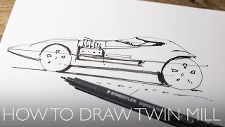 How to draw Hot Wheels Twin Mill - in just 6 minutes! Easy to follow instructions.