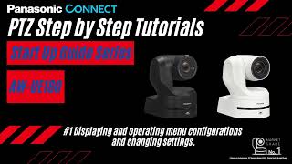 OSD menu structured and how to display | Panasonic PTZ AW-UE160  Step by Step Tutorials#1