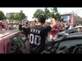 Politie grijpt in bij actie NEC-fans op Keizer Karelplein in Nijmegen; twee aanhoudingen