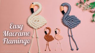 DIY Macrame flamingo keychain tutorial | Valentine's day gift