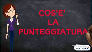 PUNTEGGIATURA:  prima  parte