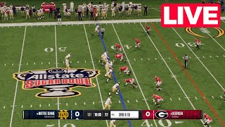 NCAAF LIVE🔴 Georgia Bulldogs vs Notre Dame Fighting Irish | Bowl Full Game 2024 College Football 25