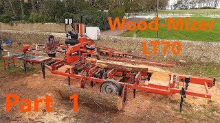 Wood-Mizer LT70 Sawmill running at Rousdon, UK   - Part 1 -  2 Feb 2019