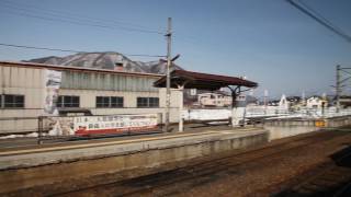 会津鉄道会津田島駅ホーム風景, Aizu railway Aizu-tajima station truck scenery