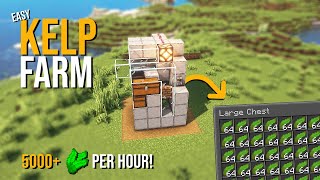 Minecraft Simple Kelp Farm 1.20.2 - New Design - Java & Bedrock !