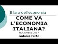 Come va l'economia italiana? Novembre 2017