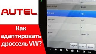 Как адаптировать дроссельную заслонку после чистки форсунок VW? (обучение MaxiSys MS906 & MS906BT)