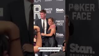 Liam Hemsworth and Elsa Pataky attend the Australian Premiere of Poker Face #shorts