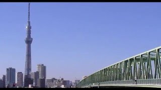 荒川土手からskytree、富士山、カイト、川面（スライドショー）