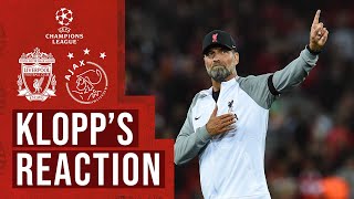 Klopp: Braver, more ready and everything was better | Liverpool vs Ajax
