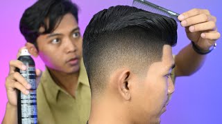 Basic mens haircut - Cara membuat gradasi halus pemula - Barbershop