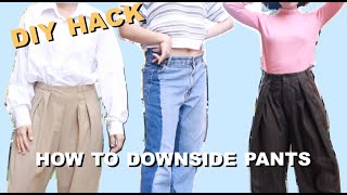 HOW TO DOWNSIZE (THRIFTED) PANTS! | Aboutzoelee