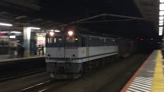 EF65 貨物列車通過　府中本町駅にて