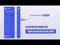 Animated Sidebar Menu Using HTML & CSS & JavaScript | Responsive Dashboard Side Navigation Bar