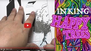 COMIC BOOK INKING - Happy Trees