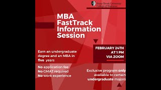 MBA Fast Track Information Session