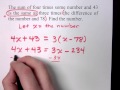 Beginning Algebra - Part 23 (Word Problems)