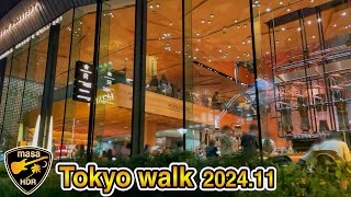 【4K HDR】中目黒 東京夜景 東京散歩 2024.11 Nakameguro Tokyo night view Tokyo walk