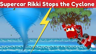 Supercar Rikki Stops the Huge Cyclone and saves the City