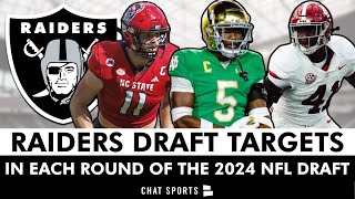 Las Vegas Raiders Draft Targets In Each Round Of The 2024 NFL Draft
