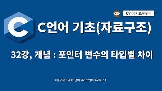 2024 02 25, C언어 기초, 32강, 개념 : 포인터 변수의 타입별 차이