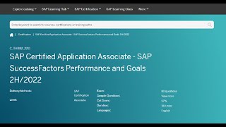 SAP SuccessFactors PMGM THR82_2211 2H2022 Certification Exam Questions and Answers Preparation