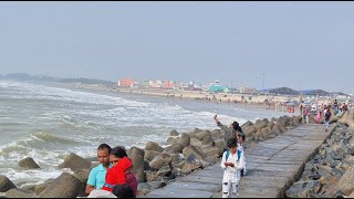 সকালের দীঘা মোহনায় দুর্দান্ত ঢেউ 🌊🌊