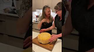 Making Stanley Tucci's Timpano - turning it out