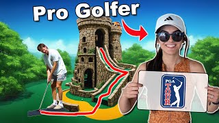 Can I Beat a PRO GOLFER At Mini Golf??