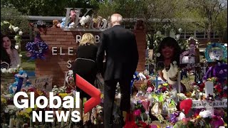 Texas school shooting: Joe Biden, First Lady Jill visit victims' memorial