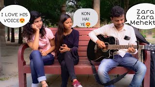 Random Singing in Public | Best Singing Prank | Girls Reaction Video on Guitar | Naveen Music